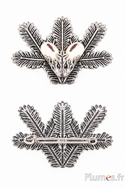 Broche model 3 - 40 x 30 mm - zilverkleurig